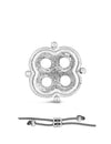 Knopf Silber hell Blume12 mm mit 4 Löchern iD 1.6 mm 1 Pack = 4 Stk. ca. 5 gr. - Shanti Enterprise AG
