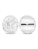 Knopf Silber hell oval 14x12 mm gewölbt mit 2 Löch ern iD 1 mm 1 Pack = 4 Stk. ca. 5 gr. - Shanti Enterprise AG