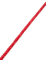Korallen Strang dunkelrot 5 mm Buttons poliert gefärbt