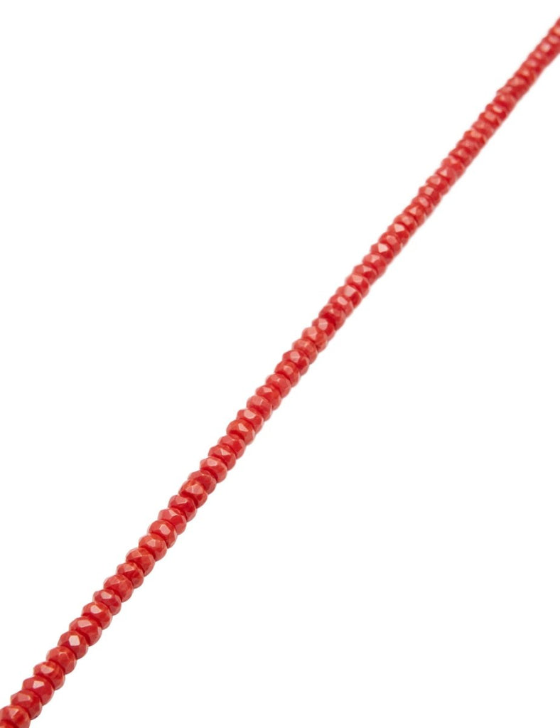 Korallen Strang rot 4 mm Buttons facettiert gefärbt - Shanti Enterprise AG