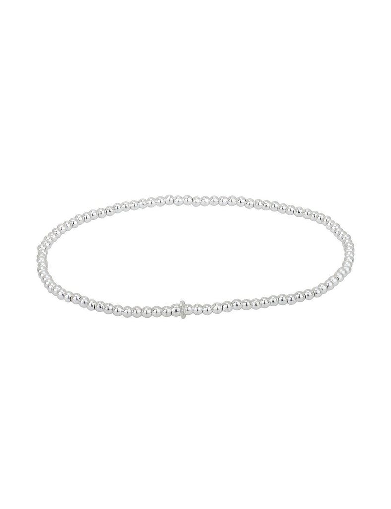 "Kugel Armband poliert 18 cm auf Elast 2 mm / 3 mm / 4 mm in Silber 925 / Silber 925 gelb vergoldet - Shanti Enterprise AG