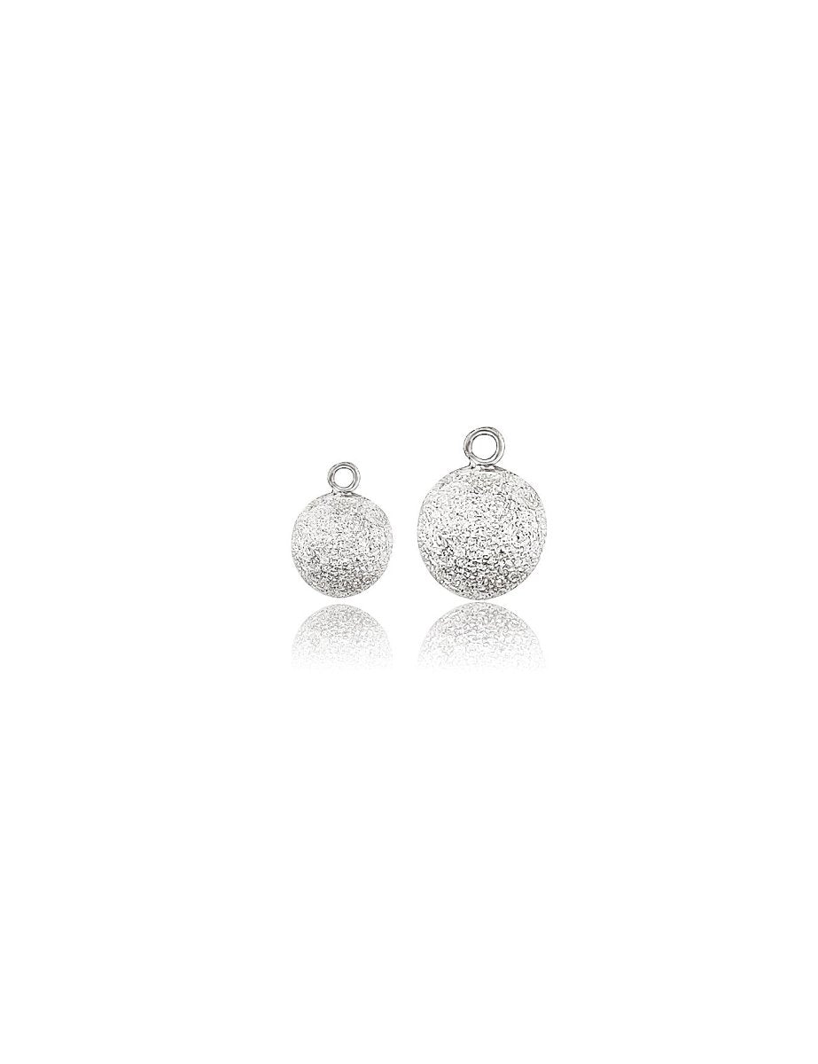 Kugel diamantisiert Silberschliff mit Öse fein rund ID 1,2 mm Silber 925 1 Pack = 2 Stk. - Shanti Enterprise AG