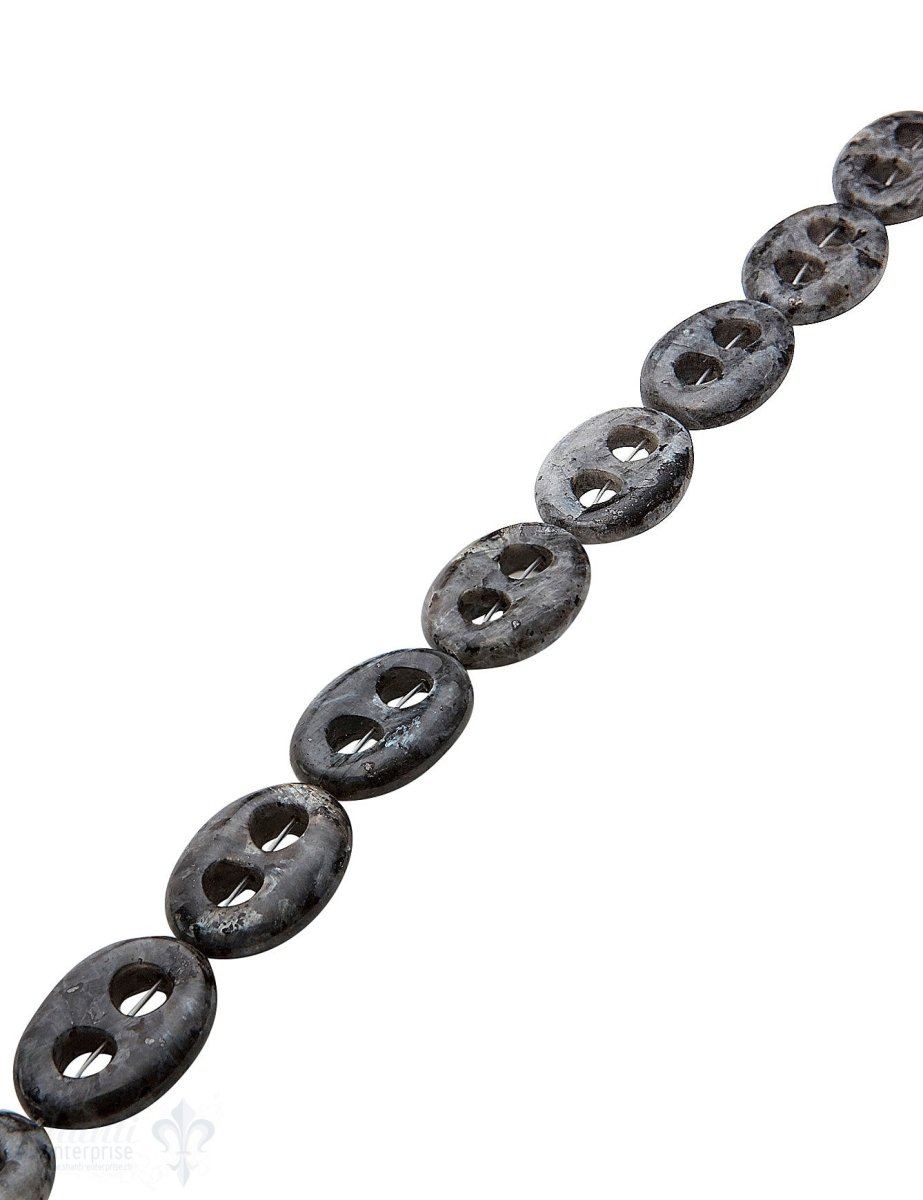 Labradorit grau Strang poliert Brezel-Form 18x24 mm (Amortiesit) - Shanti Enterprise AG