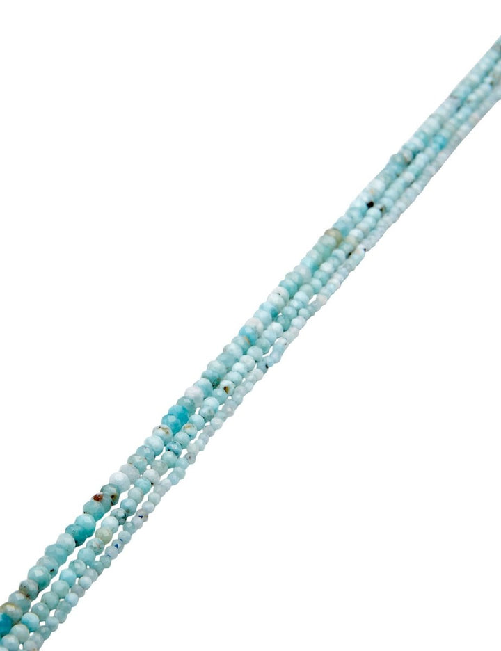 Larimar Strang mint facettiert Kugeln AAA - Shanti Enterprise AG