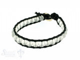 Leather Wrap Bracelet: Bergkristall, 17 cm 1 x Handgelenk