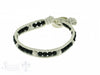Leather Wrap Bracelet: black cristal, 17 cm 1 x Handgelenk - Shanti Enterprise AG