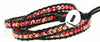 Leather Wrap Bracelet: red cristal, 50 cm 1 x Handgelenk - Shanti Enterprise AG