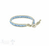 Leather Wrap Bracelet: Sky blue cristal, 17 cm 1 x Handgelenk - Shanti Enterprise AG