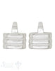 Lederkappe Silber 12x18 mm flach gerillt polliert ID 15,6x114,6 mm mit fixer Öse vertikal ID7,5x4,5 - Shanti Enterprise AG