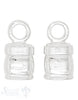 Lederkappe Silber 8x9 mm poliert ID 5.5x2.5 mm mit fixer Öse ID 3.5 mm 1 Pack = 4 Stk. - Shanti Enterprise AG