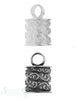 Lederkappe Silber rund 15x16mm ID: 11.3 ID Oese 6.3 mm 1 Pack = 1 Stk. ca. 11 gr. - Shanti Enterprise AG