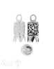 Lederkappe Silber rund 8x14 mm verziert D 6 mm fixe Oese ID 2.9 mm 1Pack = 2 Stk. - Shanti Enterprise AG