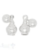 Lederkappe Silber rund 9x7 mm ID 3.4 mm mit Kugel - Anhänger 1Pack = 4 Stk. ca. 7 gr. - Shanti Enterprise AG