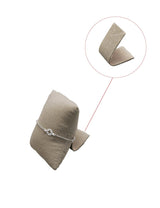 Leinen grau Winkel-Halter für Kissen 1 Pack = 2 Stück