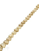 Lemonquarz Strang gelb facettiert Triangel 11x10 mm AAA
