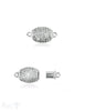 Magnetschloss Silber oval mit Zirkonia weiss 14x10 mm - Shanti Enterprise AG
