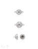 Magnetschloss Silber rund mit Zirkonia weiss mit Rand - Shanti Enterprise AG