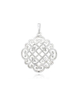 Medaillon Anhänger 24 mm verziert mit Öse Silber 925