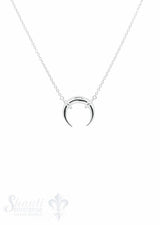 Mondsichel 20x24 mm mit Strass Anker Kette 70-80  cm Verzierung am Ende Karabiner Grösse verstellbar