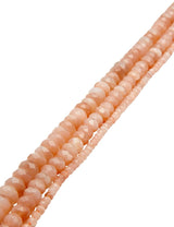 Mondstein Strang apricot Buttons facettiert