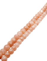 Mondstein Strang apricot facettiert Kugeln