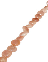 Mondstein Strang apricot poliert Disk 12 mm AAA