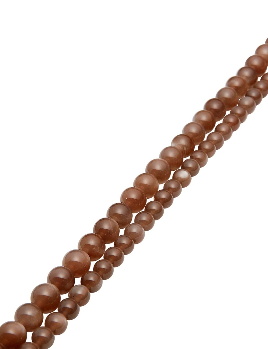 Mondstein Strang chocolate hell rund poliert AAA - Shanti Enterprise AG