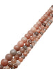 Mondstein Strang multicolor facettiert Kugeln AA peach-nude-hellgrau - Shanti Enterprise AG