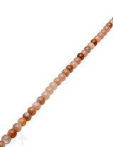 Mondstein Strang multicolor poliert Kugeln 6 mm AA (rund 6,0-6,5 mm) peach hell und dunkel