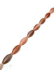 Mondstein Strang multicolor poliert Navette 25x10 mm AAA apricot-zimt-grau - Shanti Enterprise AG
