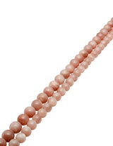 Mondstein Strang zimt-rosa poliert Kugeln 8 mm AA (rund 8.0-8.3 mm)