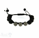 Moon Bracelet: Lava/ Swarovski, 17 cm 1 x Handgelenk