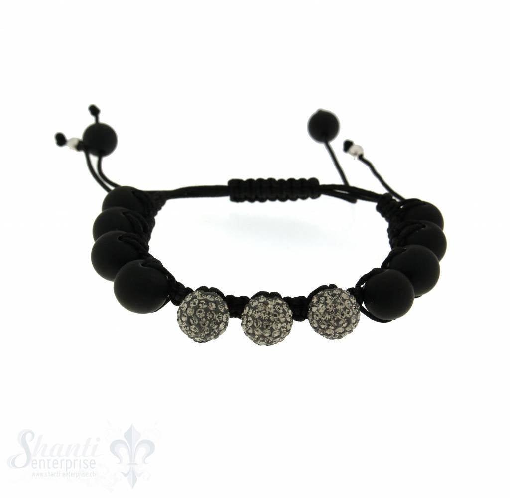 Moon Bracelet: Lava/ Swarovski, 17 cm 1 x Handgelenk - Shanti Enterprise AG