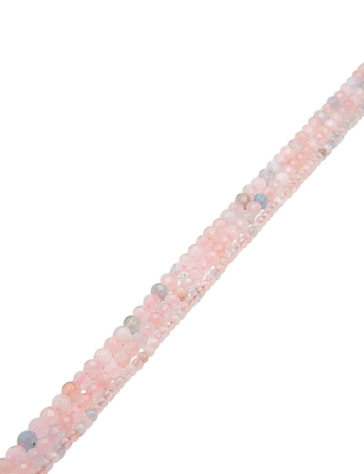 Morganit Strang multicolor facettiert Kugeln AA - Shanti Enterprise AG