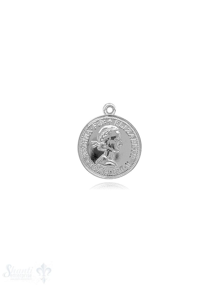 Münzen Medaillon Silber hell mit fixer Öse - Shanti Enterprise AG