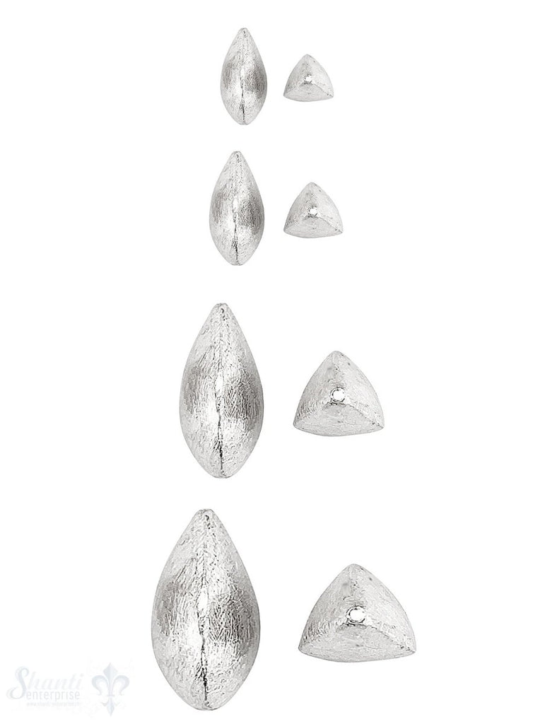 Navette Element 3- kantig abgerundet Silber 925 matt - Shanti Enterprise AG