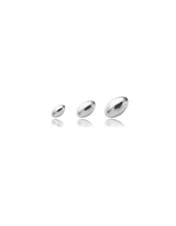 Navette Element abgerundet Loch poliert Silber 925