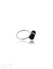 Obelisk Silberring 16x7 mm quer mit Silber Befestigung an Schiene 1,2 mm breit Silber 925 poliert - Shanti Enterprise AG