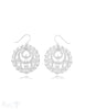 Ohrhänger Silber 35 mm Blumenmandala durchbrochen mit Bügel - Shanti Enterprise AG