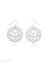 Ohrhänger Silber 35 mm Blumenmandala durchbrochen mit Bügel - Shanti Enterprise AG