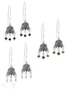 Ohrhänger Silber geschwärzt 13x16 mm Anhänger an verzierter Tulpe mit Bügel - Shanti Enterprise AG