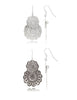 Ohrhänger Silber hell 20x28 mm Ethno-Blumen 2-teilig mit Bügel - Shanti Enterprise AG