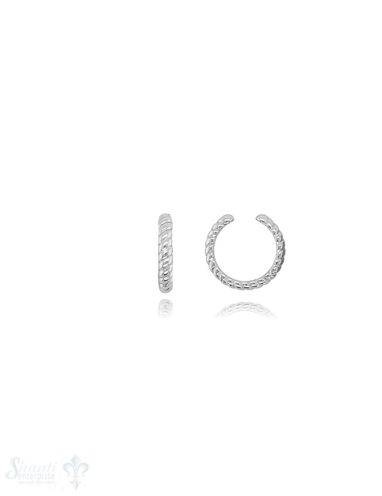 Ohrklemmen 13 mm gerillt 2,5 mm breit Silber massiv offen 1 Pack = 1 Paar - Shanti Enterprise AG