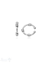 Ohrklemmen Silber geschwärzt an 3 Partien umwickel t 10 mm Pack = 1 Paar