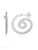 Ohrstecker Creolen Silber 24 x 22 mm Schnecken-Form getupft eq - Shanti Enterprise AG