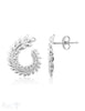 Ohrstecker Creolen Silber hell 14x16 mm Blätter- Ranke im Verlauf eq - Shanti Enterprise AG