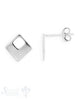 Ohrstecker: Quadrat flach mit kl.ausgestanztem Quadrat 7,5x7,5 mm - Shanti Enterprise AG