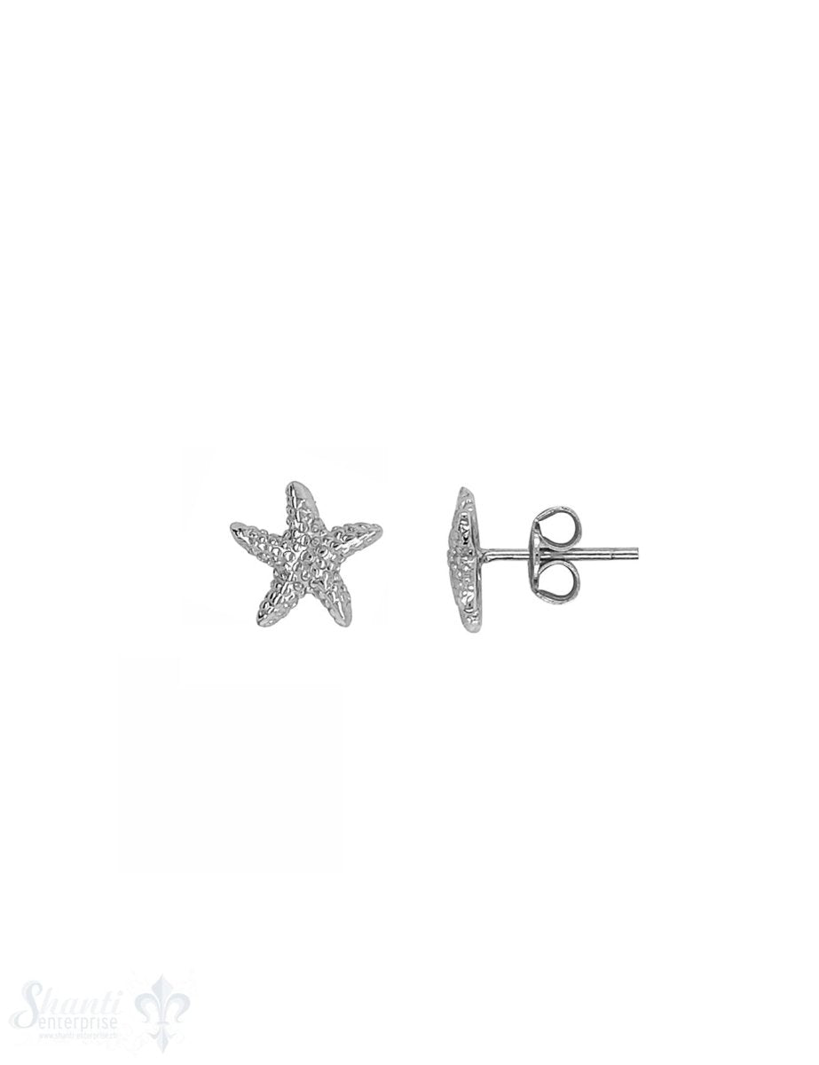 Ohrstecker Silber 10 mm Seestern gepunktet eq - Shanti Enterprise AG