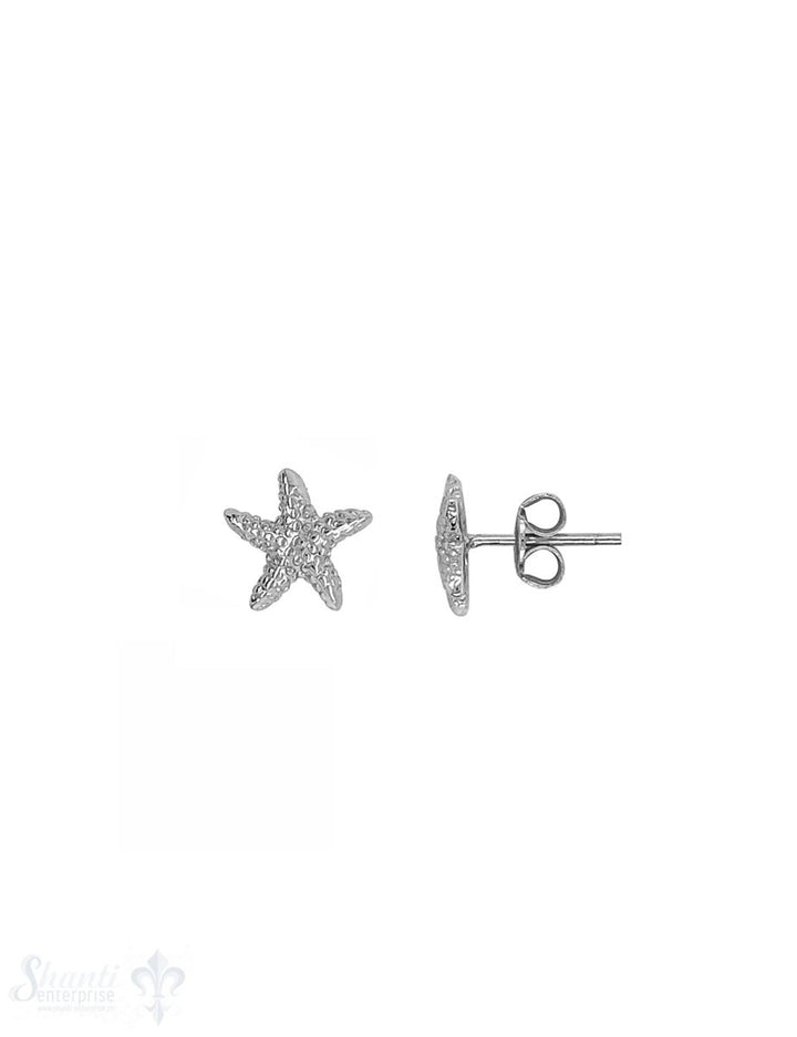 Ohrstecker Silber 10 mm Seestern gepunktet eq - Shanti Enterprise AG