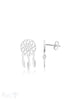 Ohrstecker Silber 10 mm Traumfänger durchbrochen mit 3 Federn - Shanti Enterprise AG